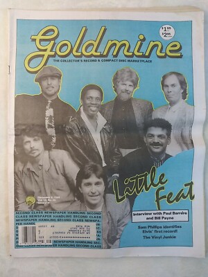 Goldmine Magazine Dec 1988 Vol 14 No 25 Issue 218 Little Feat Elvis Vinyl READ