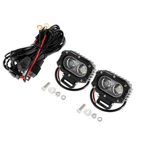 AUXBEAM White 4" in LED Work Light Bar Flood Pods Fog Offroad ATV SUV Truck Boat - Picture 3 of 12