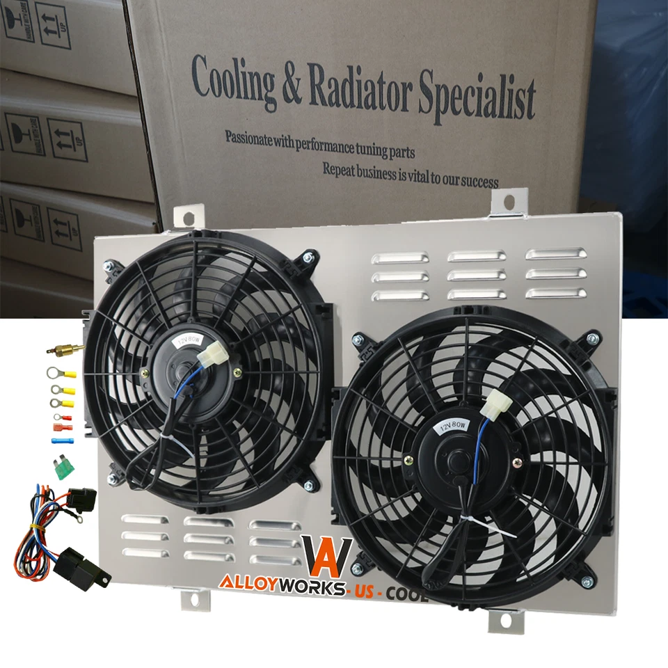 Electric Radiator Fan+Aluminum Shroud Kit For 79-93 Ford Mustang Mercury Marquis — 第 2/4 张图片