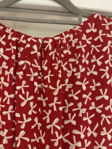Mint Velvet Red Bow Print Ruffle Mini Dress Size Uk18 New With Tags RRP£109 - Picture 12 of 19