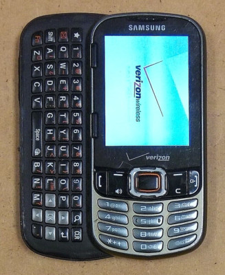 Samsung Intensity 3 III SCH-U485 - Gray ( Verizon ) Slider Phone - Blue Back