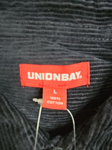 Unionbay Corduroy Shirt Men L Dark Blue Y2K Skater 90's New with Tags Shacket - Picture 4 of 12
