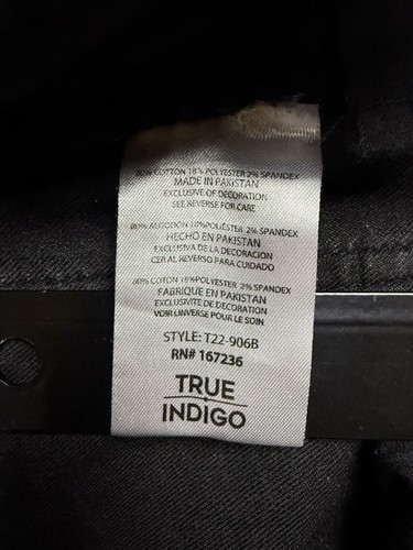 True Indigo Skinny Jeans Kids Size 12 Black Stretch Adjustable A527 - Picture 5 of 11