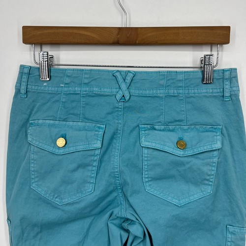 White House Black Market Cargo Pants Women's Size 2 Blue Slim Crop Tactical - Picture 8 of 12