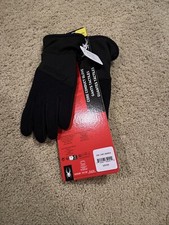 Spyder Black Stretch Fleece Leather Palm Touch Tip Gloves 3M Insulated Size S Nw