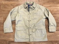 Vintage WOOLRICH Womens Drawstring Jacket Khaki Barn Chore Coat