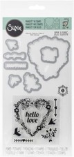 Sizzix Framelits with Stamps - HELLO LOVE