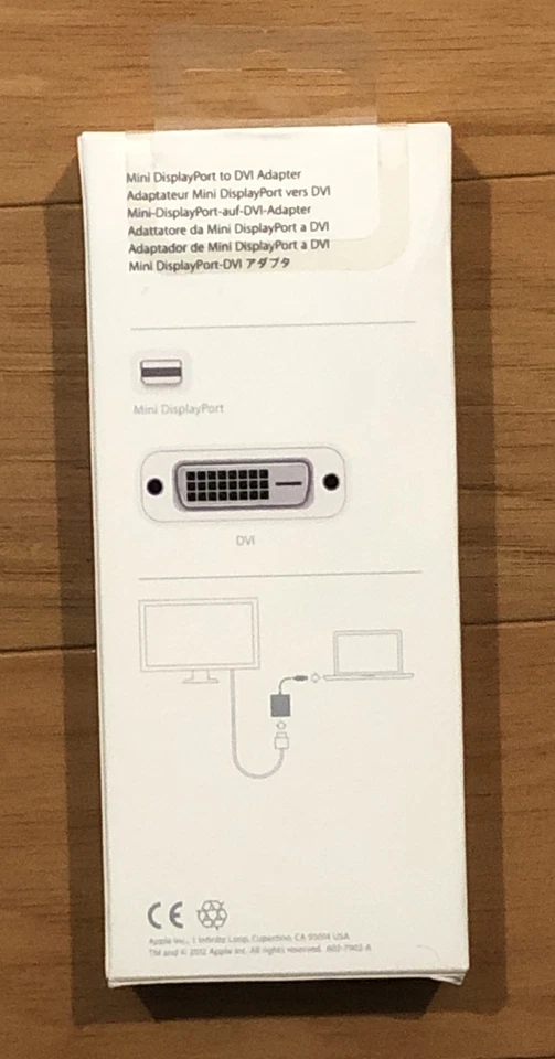 Apple OEM Genuine Mini DisplayPort to DVI Adapter A1305 White NEW - Image 2 of 3