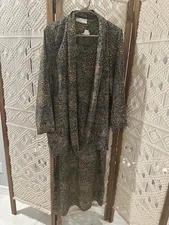 Vintage Risa Two-Piece Dress and Jacket Leopard Print Size One Size