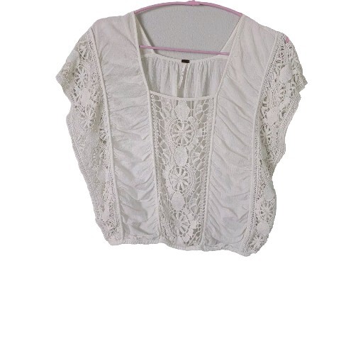 off white crochet top