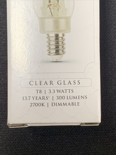 Vintage Original Filament 40W T8 Clear Dimmable Light Bulb - Picture 2 of 5