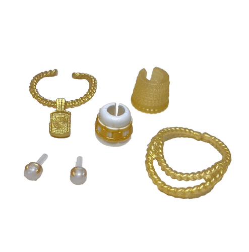 LOL OMG Muñeca Conjunto Joyería Oro Lote Collar Perla Pendientes Pulseras - Imagen 4 de 4