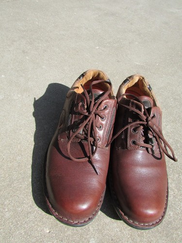 Clarks Unstructured Brown Leather Lace Up Casual Oxford Shoes Size 8.5M Comfy!