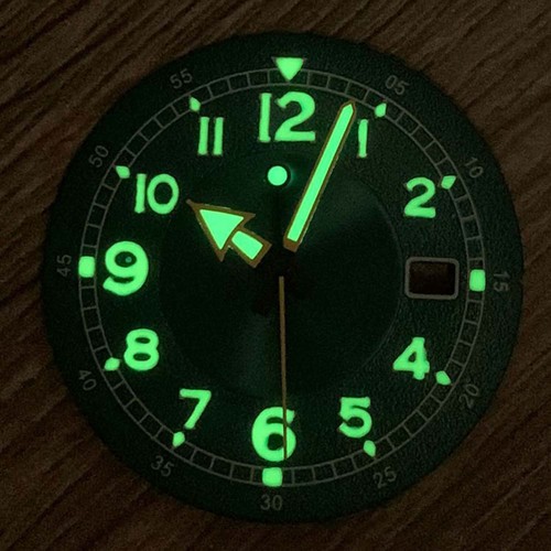 Watch Dial 33.5mm Watch Dial + Hands W/Green luminous for NH35/36/4R/7S movement - Picture 3 of 12