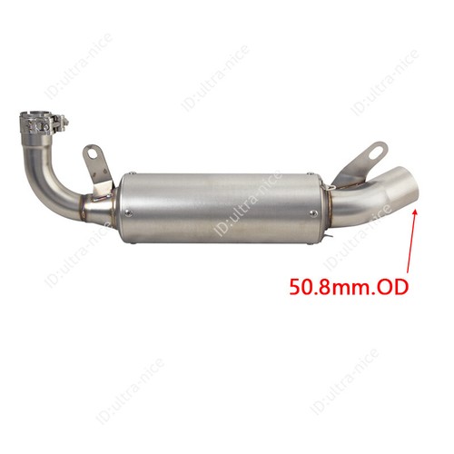 For Aprilia GPR250R GPR250S 2021-2024 Exhaust Tips Mid Link Pipe Slip On 51mm - Picture 4 of 8