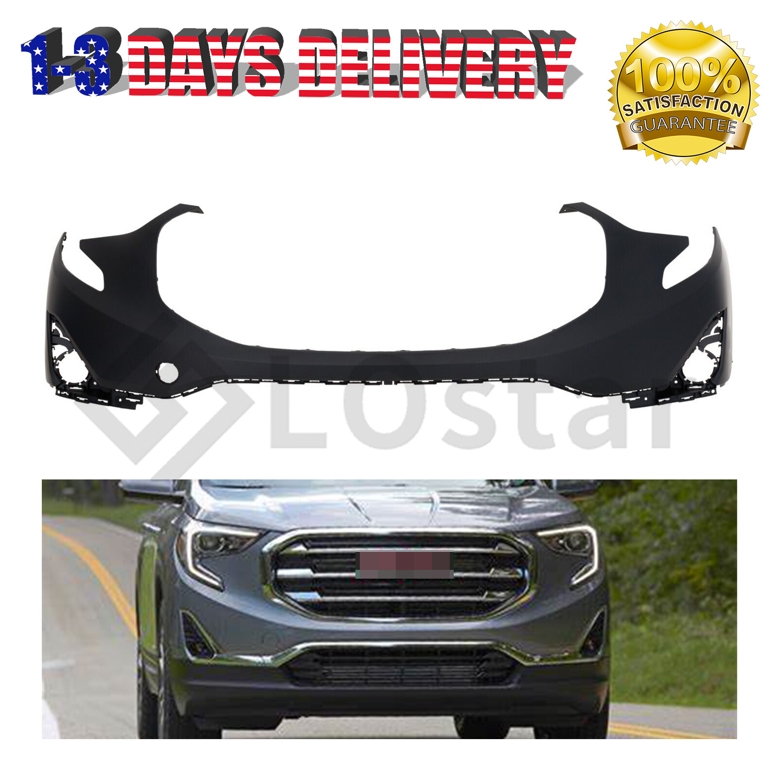 Front Bumper Cover Primed For 20182021 GMC Terrain 1.5L 1.6L 2.0L
