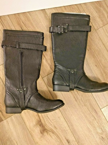 Rocketdog zippered boots black faux leather womens size 10M - NEW - Picture 1 of 8