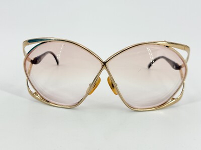 Rare Vintage Christian Dior 2056 Sunglasses FRAMES Brown Butterfly Gold K933