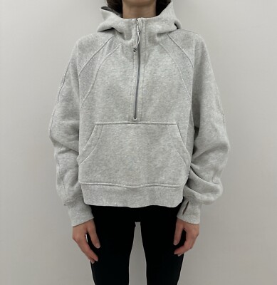 Lululemon フード付きグレーアウター Lululemon Scuba Oversized Womens Athletic Hoodie Gray Size M