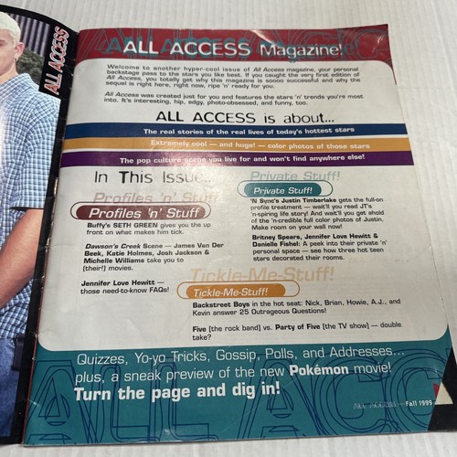 NSYNC All Access Softbound Buch Vintage 1999 Britney Spears Justin Timberlake - Bild 11 von 13