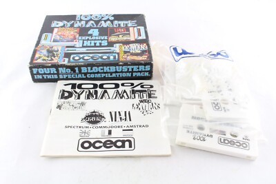 Commodore 64 Kassette 100 % Dynamite Last Ninja Double Dragon Videospiel