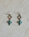 Vintage Earrings Costume Jewelry Handmade Elephants Clover B64