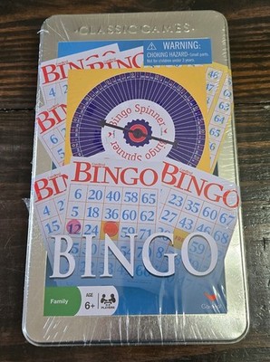 Bingo Game-Full Size with Cards Spinner & Markers-Age 6 Years and Up New Sealed