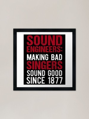 Audio Sound Engineer Acoustical Eng gerahmtes Wandbild Poster Leinwanddruck Bild