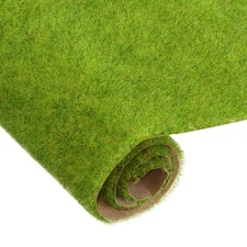 Artificial Grass Mat 3" x 10" Yellow Green Realistic Fake Turf 4pcs