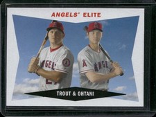 2020 Topps Archives 60CC-TO Angels Elite Trout/Ohtani 1960 Combo Card