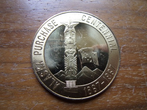 ANCHORAGE ALASKA RAILROAD MEDAL TOKEN NICE COND DOLLAR SIZE - Picture 2 of 2