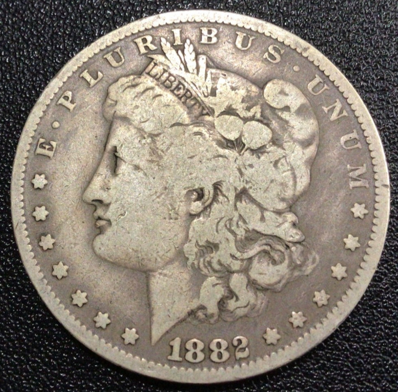 1882-O Morgan Silver Dollar, VG. B192