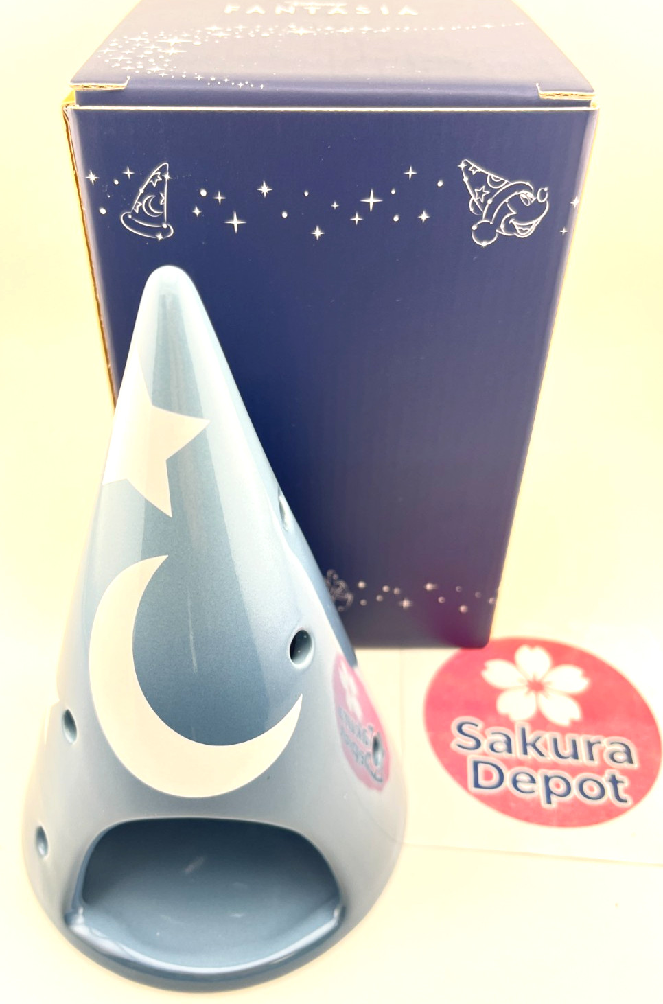 Le Creuset Disney Mickey Sorcerer Hat Candle Stand Stoneware Christmas Gift  New