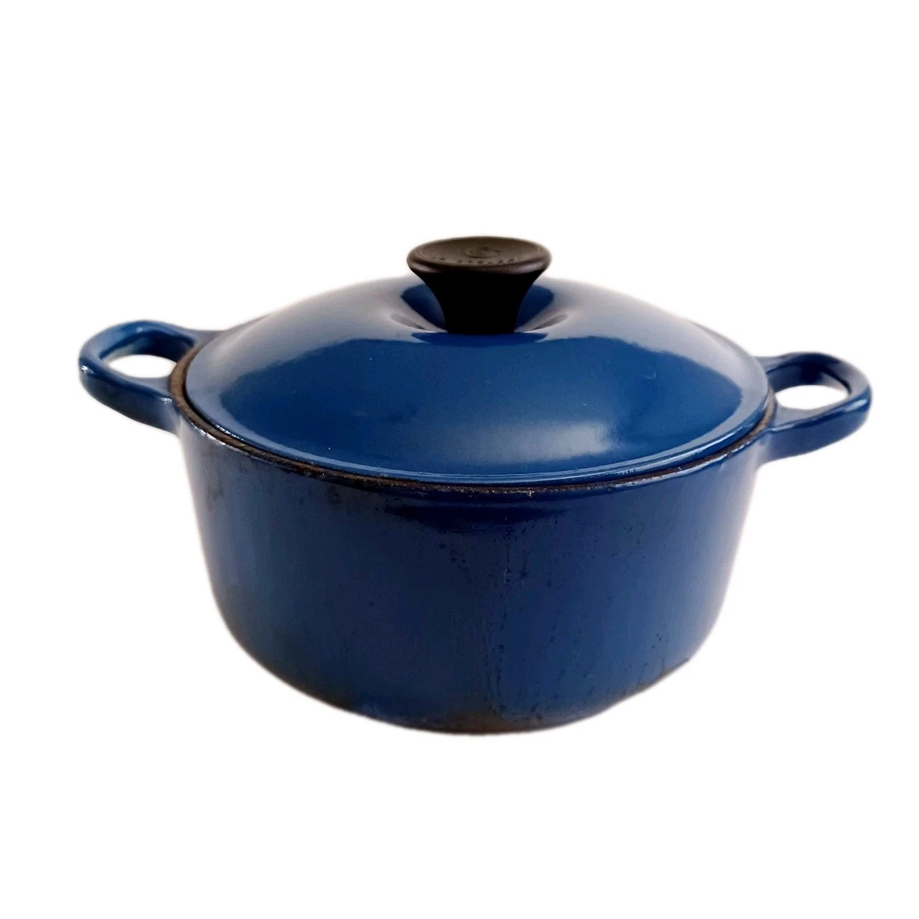 Le Creuset Dutch Oven 2 qt. 1.9 L #18 Cobalt Indigo Blue Round Cast Iron Enamel