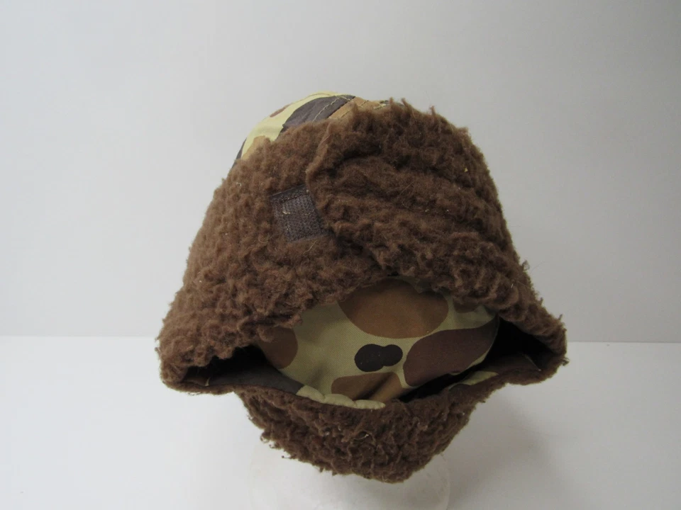 Vintage Columbia Duck Camo Ear Flap Trapper  Hat Cap  Fleece Made In USA #H5 - Image 3 of 4