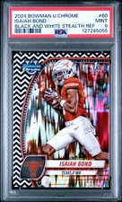 2024 Bowman Chrome U Isaiah Bond #60 Black & White Stealth /48 PSA 9