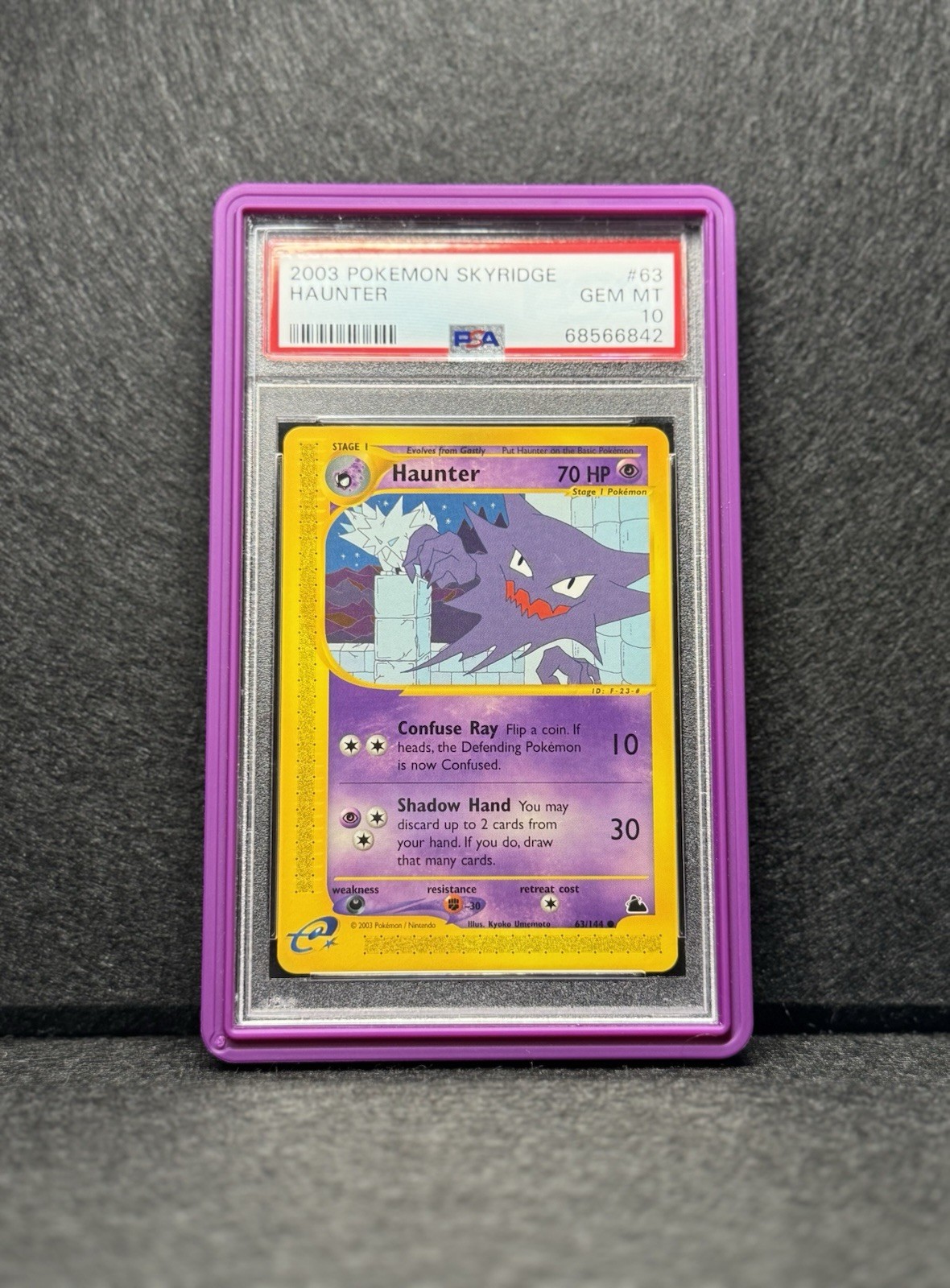 2003 POKEMON SKYRIDGE #63 HAUNTER PSA 10