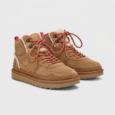 Ugg Women s Sz 8.5 Highland Heritage Suede Boots Chestnut Fiery Red Lace Up