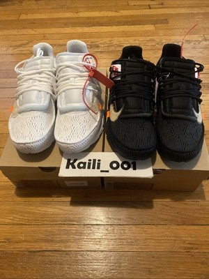 Nike Air Presto Off White Sz 12 Black White Set The 10 AA3830-100 AA3830-002 BC