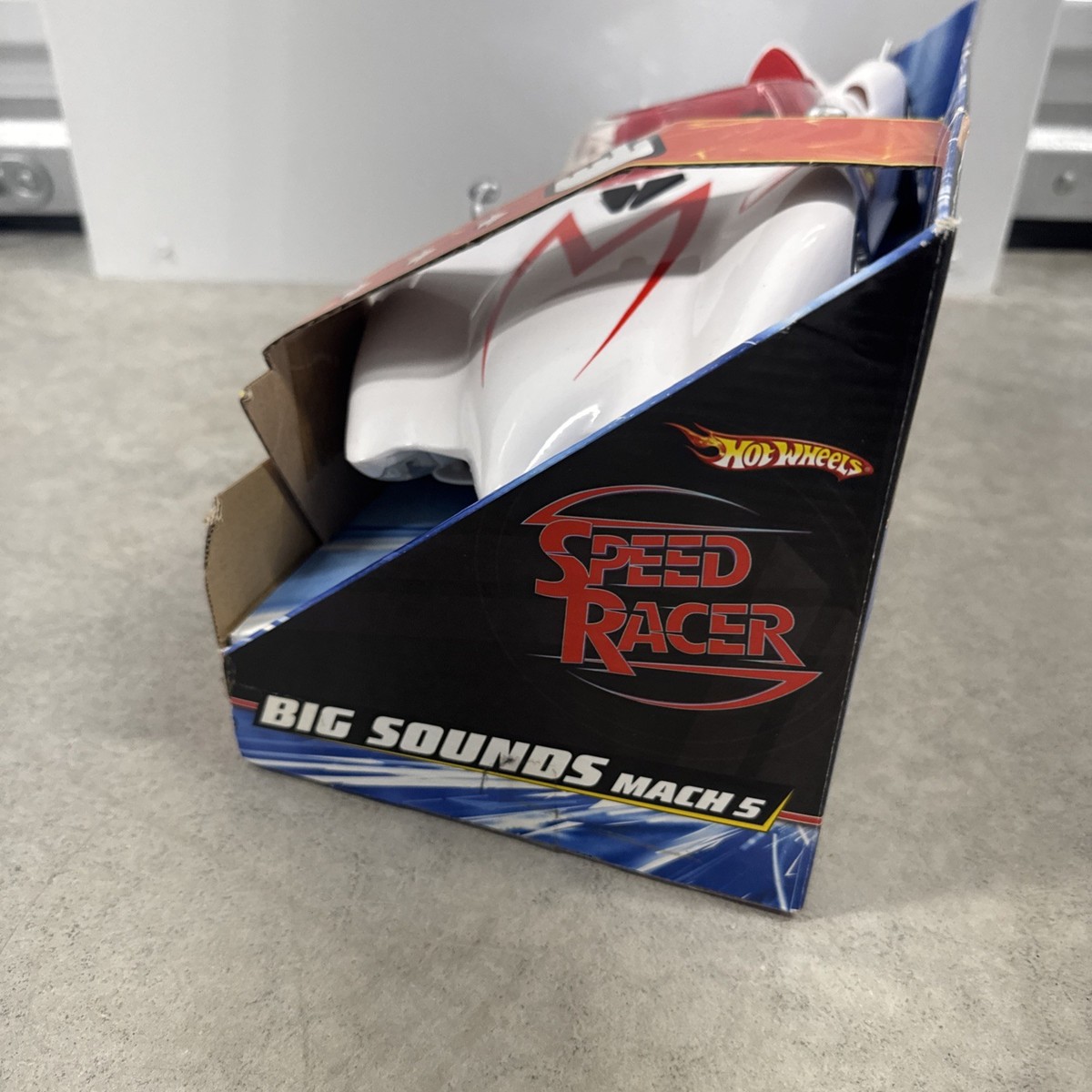 Hot Wheels Speed Racer Mach 5 Big Sounds 17” 2007 New In Package
