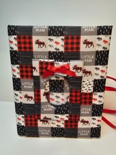 Custom Little Man Moose Elk Photo Album -Holds 100 4x6 Photos - Handmade