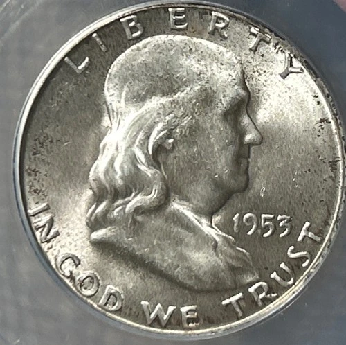 1953-S Franklin Half, ANACS MS - 65, Incredible Strike! Free Shipping