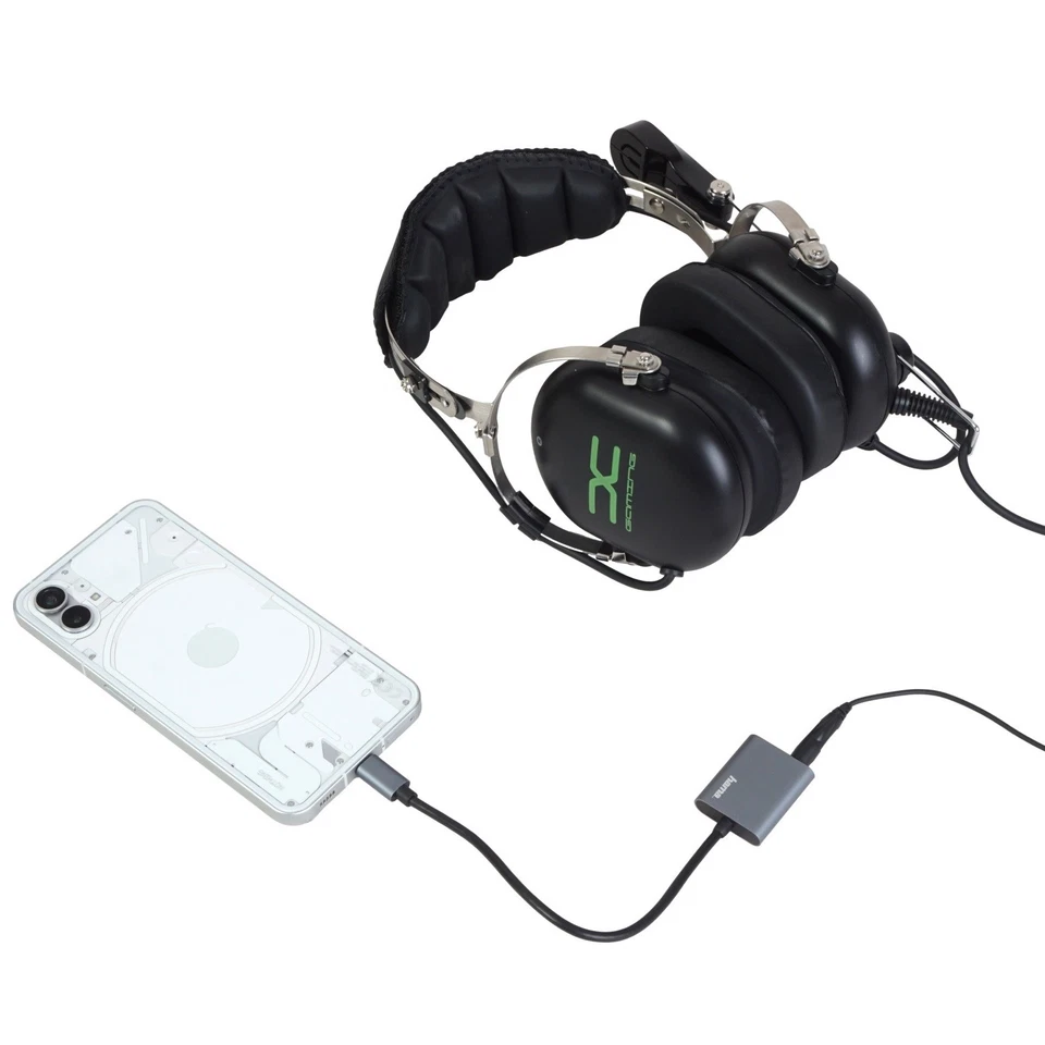 Hama 2in1 Audio-Adapter USB-C auf 3,5mm Klinke AUX + Ladebuchse Strom Smartphone - Bild 3 von 4