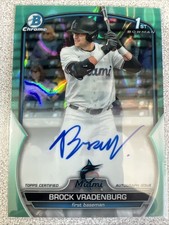 2023 Bowman Chrome Prospect Auto Brock Vradenburg 1st Bowman Teal /199