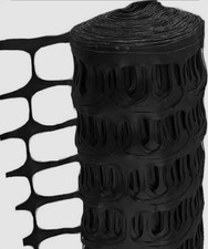 Heavy Duty Safety Barrier Fencing With Posts and Ties 1m x 30m Black 