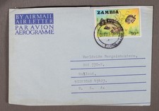 MayfairStamps Zambia 1987 to Holland MI Aerogramme aaw_80737