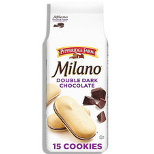 Pepperidge Farm Milano Double Dark Chocolate Cookies, 7.5 OZ Bag 15 Cookies 