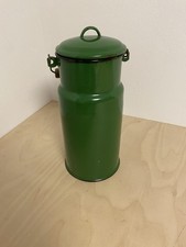 Emaille Milchkanne Grün Antik Kanne 