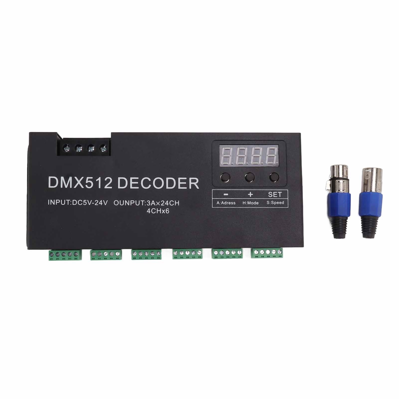 DC5V‑24V 24 Channel Decoder RGBW DMX512 Dimming Driver LED Controller for Stage