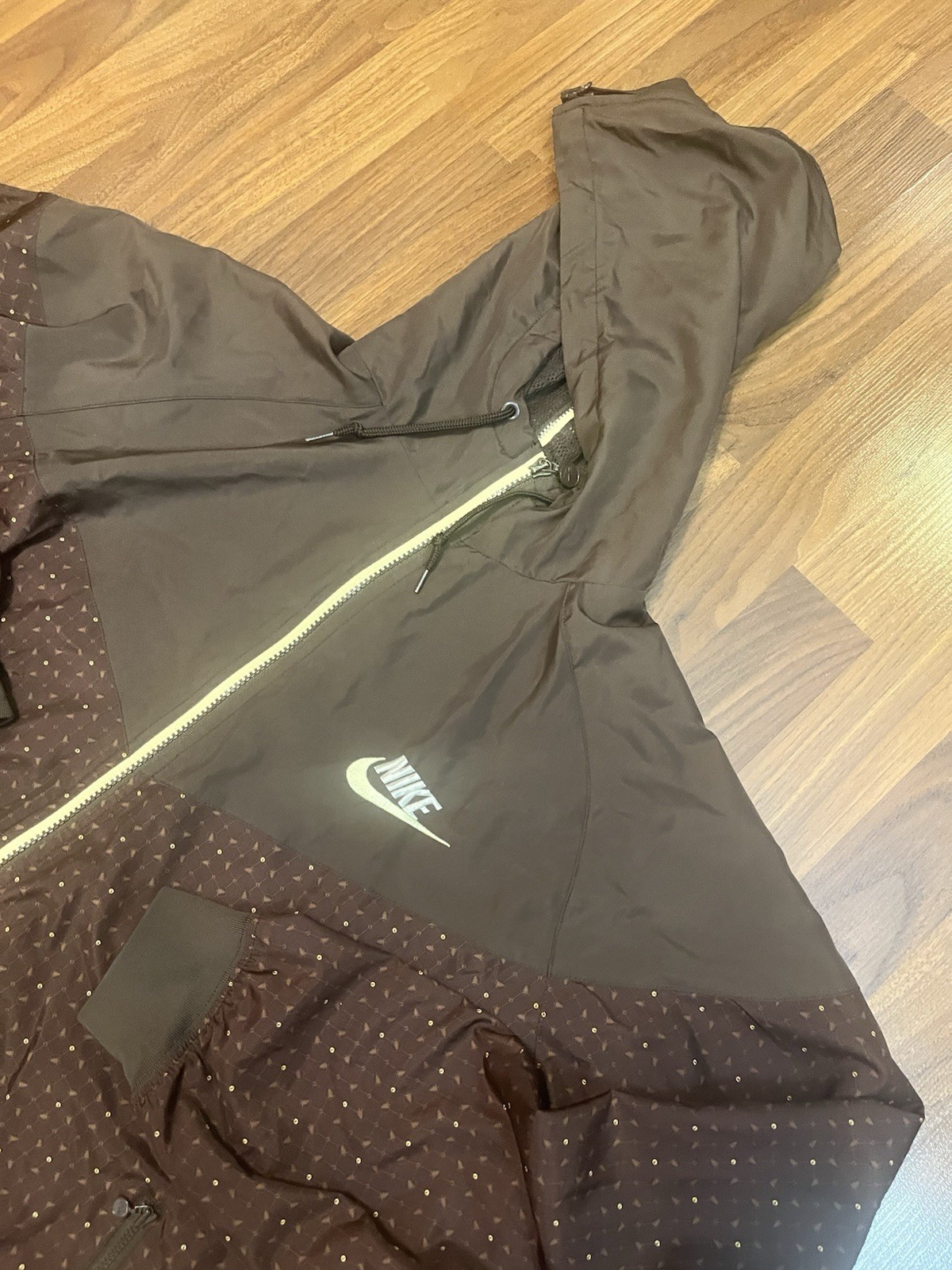 Nike Split Windrunner Hooded Jacket Coat Brown At… - image 9